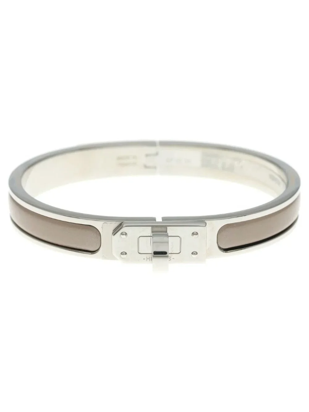 Hermes Mini Click Kelly Bracelet PM Cream Silver